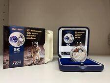 5 EURO ITALIA 2019 50º ANNIVERSARIO SBARCO SULLA LUNA ARGENTO PROOF BE FS € ?