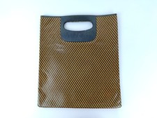 BORSA VINTAGE ALEXANDER ANNI ‘70 IN SIMILPELLE GEOMETRICA GIALLO NERO