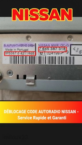 Déblocage code autoradio - 🔓,