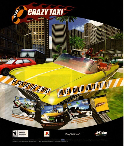 2001 crazy taxi advertising - crazy,