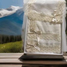 Tris Centrini In Puro Lino Con