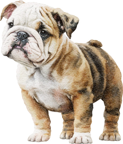 Adesivi auto bulldog inglese - bulldog,