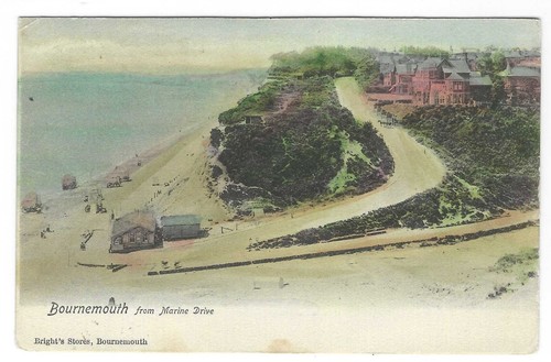 Old brights stores postcard - old,