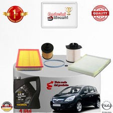 KIT TAGLIANDO FILTRI + OLIO OPEL MERIVA B 1.3 CDTi 70KW 95CV DAL 2012 ->