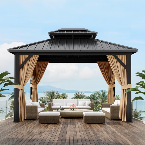 Hardtop patio gazebo - patio, outdoor