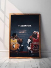 Poster "Be Legendary" Kobe Bryant Vintage Mamba Basket Decorazione Parete, Noframe