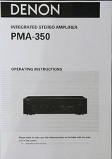 Denon PMA-350 - Istruzioni per