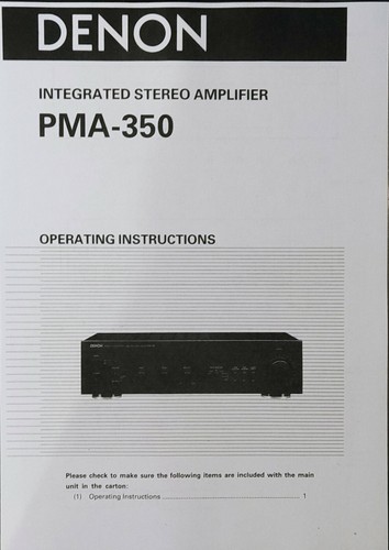 Denon pma 350 - -, amplificatore