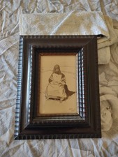 Quadro a carboncino firmato di Carlo Bergoglio detto Carlin: donna velata