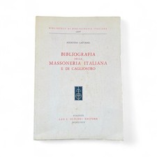 LIBRO RARO “Bibliografia della Massoneria Italiana e di Cagliostro” 1924