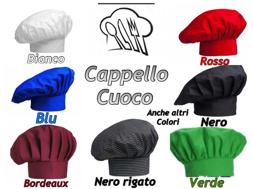 Cappello cuoco chef regolabile - cappello,