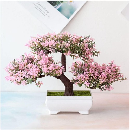 Albero bonsai artificiale rosa - albero,