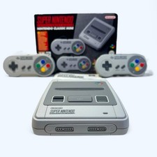 NINTENDO SNES CLASSIC MINI CONSOLE COMPLETA CON SCATOLA 2 CONTROLLER  20+ GIOCHI