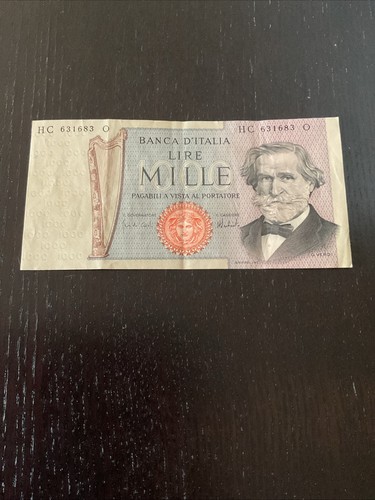 Banca italia banconota 1000 - banca,