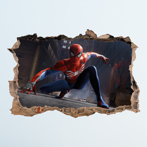 Adesivo spiderman buco nel - buco,
