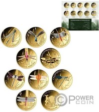 DRAGONFLIES Wonder World set 10 monete d'oro 3000 franchi Ciad 2024