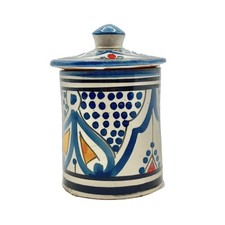 Contenitore Porta Spezie Etnico in Ceramica Terrcaotta di Safi 7x10 - Eleganza M