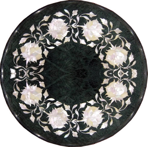 Tavolino laterale verde - 12",