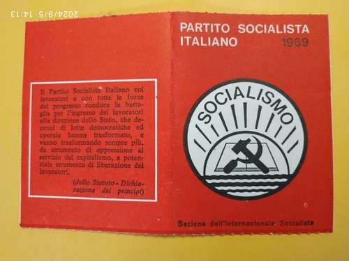 Tessera partito socialista