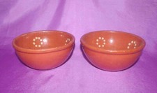 COPPIA CIOTOLE TERRACOTTA CERAMICA DECORATE SOPRAMMOBILE IDEA REGALO