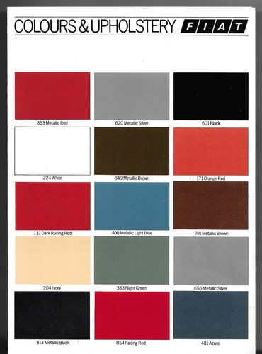 Fiat colour trim 1983 - &,
