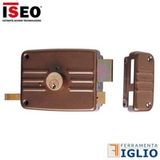 Serratura ISEO per Portone in Ferro Legno Cilindro Fisso 3 Mandate 60mm SX / DX