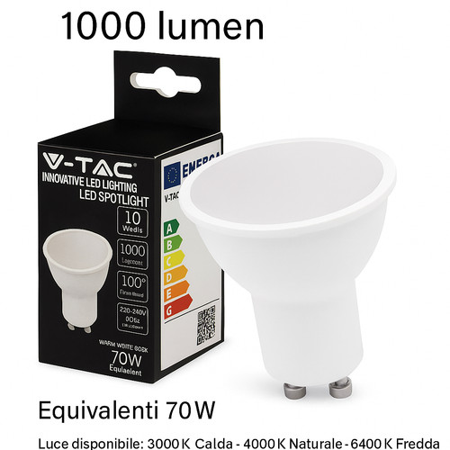 Lampadine led gu10 10w 1000 - lampadine,
