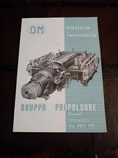 OM MOTORE SBD 480 HP TRAZIONE FERROVIARIA TRENI TRAIN ENGINE MOTEUR Brochure 