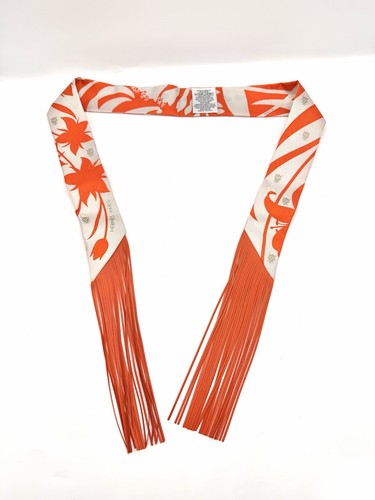 Hermes frange leather twilly - leather,