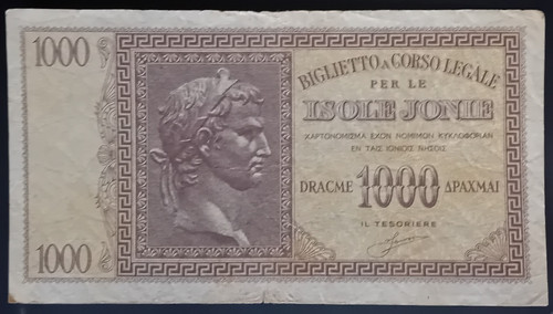 Grecia 1000 drachma 1942 - ,