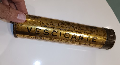 Antica scatola latta carlo - scatola,