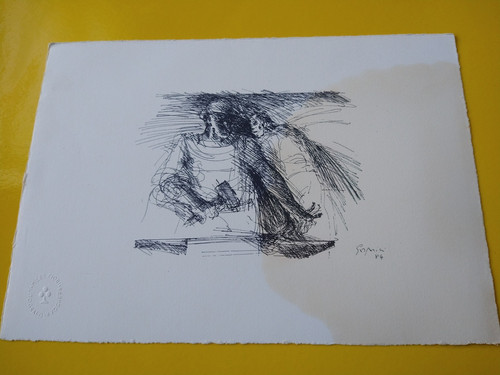 Litografia originale tirata - , a