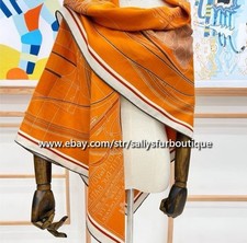 Sciarpa scialle 2 volti stampa carrozza stola carrozza 2025 Sallys 70% cashmere e 30% seta 53"