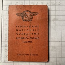 Tessera Fed. Naz. Combattenti