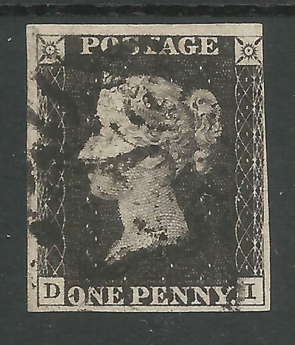 1840 penny nero targa - 1840, (di)