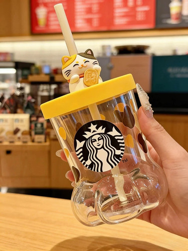 Bicchiere starbucks lucky cat - bicchiere,