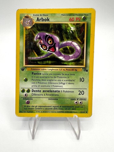 Carta pokemon arbok - 31/62, 1a