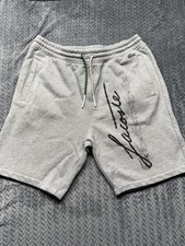 Pantaloncini felpati grigio Lacoste taglia M (4) logo scritta e grafica alligatore cotone