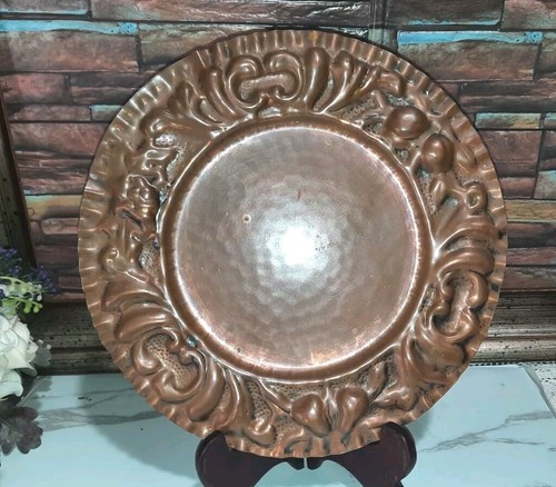 Vintage stampo rame piatto - vintage,