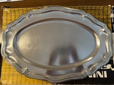 PIATTO OVALE PORTATA CALDERONI F.LLI  SERIE BERNINI 51 x 36 CM INOX 18/10