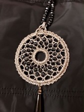 Collana Lunga Uncinetto Fatta A Mano Donna Ragazza Elegante Introvabile Nuova