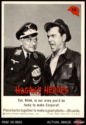 1965 fleer hogan heroes 10 - 1965, hogan's