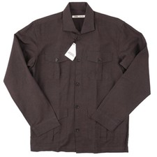 Maurizio Baldassari sovracamicia lino-cotone Sahariana M nuova con etichetta safari shirt jacket