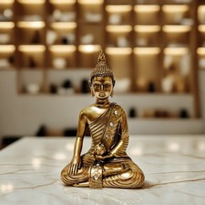 10"H Golden Color Meditating