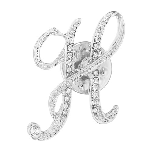 Spilla strass argento per - h,