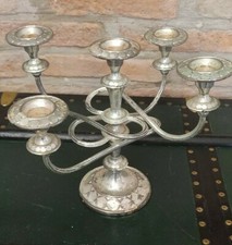 Candelabro a 5 braccia portacandele in metallo usatissimo