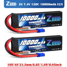 2x Zeee 2S batteria Lipo 10000