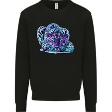 Felpa Colorata Con Leopardo
