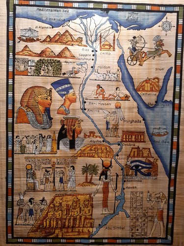 Papiro egizio fatto - a, con