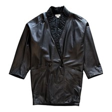 Genny Leather Coat Women 42 IT